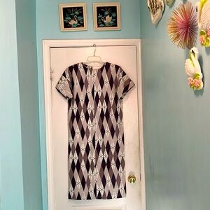Vintage atomic harlequin dress